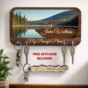 Custom Fishing Boat Key Hanger: Wall Mount Storage Organizer, Outdoor Sports